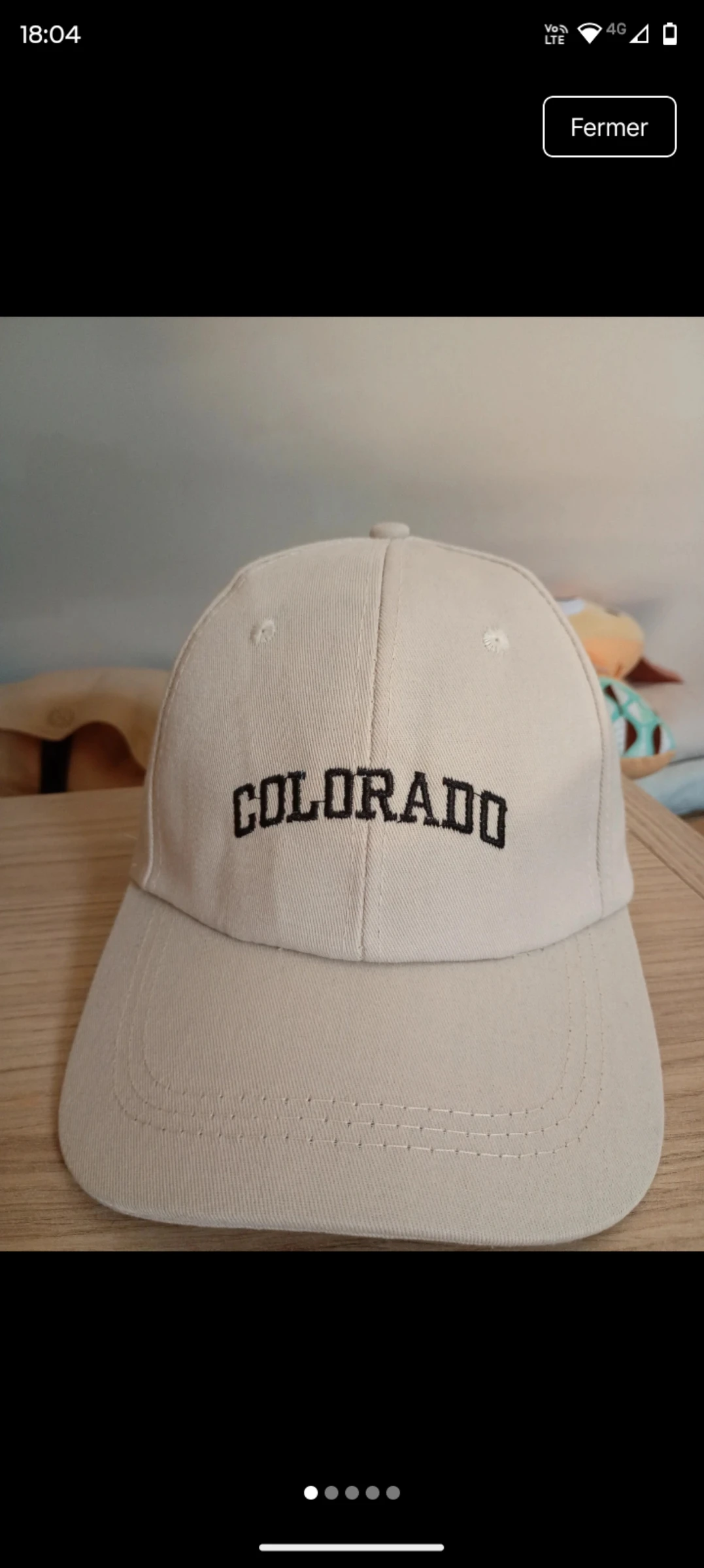 Casquette style vintage réglable blanc , beige